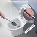 Sellemer Toilet Brush and Holder Set - Flexible Toilet Bowl Brush Head with Silicone Bristles, Compact Size for Storage and Organization, Ventilation Slots Base (1 Pack, Black) by CozyNest Decor