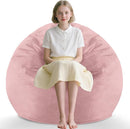 2FT Bean Bag Chair, Comfy Bean Bag Chairs with Memory Foam Filled, Fluffy Beanbag Sofa with Dutch Velvet Cover, Teardrop BeanBag Chairs for Living Room, Playroom - Light Pink by TinyTreasures Baby Boutique