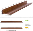AZSKY Floating Shelves for Wall Bookshelf Wall Mount Light Walnut Picture Ledge Shelf 36 Inch Photo Picture Frames Display and Storage Shelves a Set of 2 for Bedroom Living Room Bathroom Kitchen by CozyNest Decor