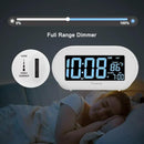 DreamSky Alarm Clocks for Bedrooms, Auto Set Digital Desk Clock for Bedside Nightstand, Electric Clock with Dimmable Brightness Dimmer, Auto DST, USB Port, Date, Temperature, Snooze by CozyNest Decor