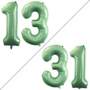 GOER Number 13 Balloons for 13th Birthday Sweet 13 Party Decorations,42 Inch Jumbo Foil Helium 31 Balloons for 31st Birthday Party Decoration (Sage Green) by TinyTreasures Baby Boutique