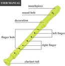 Recorder Instrument for Beginner Adults,8-Hole Soprano Descant Recorder Music Flute with with Cleaning Rod & Leather Case For Home Entertainment(2-Green Rose) by TinyTreasures Baby Boutique
