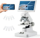 TOMLOV DM301 Pro Microscope for Kids Adults Students, Digital Microscope with 7" Screen, USB & HDMI Output, Wireless Biological Educational Science Scope Camera with Slides Kits for Classroom Home Lab by TinyTreasures Baby Boutique