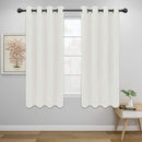 Easy-Going Blackout Curtains for Bedroom, Solid Thermal Insulated Grommet and Noise Reduction Window Drapes, Room Darkening Curtains for Living Room, 2 Panels (52x63 in,Ivory) by CozyNest Decor