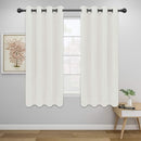 Easy-Going Blackout Curtains for Bedroom, Solid Thermal Insulated Grommet and Noise Reduction Window Drapes, Room Darkening Curtains for Living Room, 2 Panels (52x46 in,Ivory) by CozyNest Decor