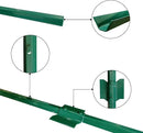 ARIFARO Sturdy Duty Metal Fence Posts 6 Feet assemblable,Pack of 10,No Digging Garden U Post for Wire Fencing Steel Poles for Yard, Outdoor by CozyNest Decor