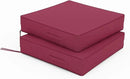 Patio Chair Cushions 24 X 24 X 5 Inch Waterproof Outdoor Seat Cushions for Patio Furniture, Outdoor Sofa Couch Pads with Ties & Handle, Set of 2, Fuchsiared by GreenHaven Gardens