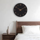 Mosewa 12 Inch Black Wall Clock Battery Operated Silent Non Ticking Modern Simple Minimalist Decorative for Kitchen Bedroom Home Office Bathroom Living Room by CozyNest Decor