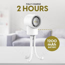 Portable Mini Travel Stroller Fan - Battery Operated, Clip On, Small, Handheld, Rotating, Rechargeable, Personal Fan with Flexible Tripod, 3 Speeds for Baby Crib, Bed Car, Seat Treadmill by TinyTreasures Baby Boutique