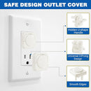 Outlet Covers Baby Proofing, 48 Pack Child Proof Plug Socket Covers Electric Plug Protectors Safety Caps with Hidden Pull Handle, for US 3-Prong, Snail by TinyTreasures Baby Boutique