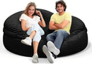 Bean Bag Chair for Adults 4FT,Soft Removable Cover for Teens/Girls Bedroom,Fluffy Giant Round Floor Beanbag Lounger Chairs (No Filler,Black) by CozyNest Decor