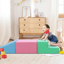 4-Piece Soft PU Leather Toddlers Climbing Toys, Baby Foam Climbing Blocks for Babies Toddlers, Waterproof Foam Play Gym Climber Structures for Toddler 3, Indoor Climb and Crawl Activity Play Set by TinyTreasures Baby Boutique
