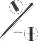 VVOKGO Rebar Stakes 16 Inches Ground Concrete Form Stakes (24pcs), Straight Metal Spikes Heavy Duty with Chisel Point End, 5/16" Diameter Steel Anchors for Fence, Concrete Timber, Garden Plants, Black by CozyNest Decor