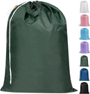 Polecasa Heavy Duty Large Laundry Bag with 130gsm Tear Resistant Fabric and Handles, Easy to Carry Durable Dirty Clothes Drawstring Bag, Perfect for College Dorm,Travel, 28”x36”,Green by TinyTreasures Baby Boutique