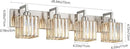 Modern Bathroom Vanity Light 4-Lights Brushed Nickel Vanity Light Crystal Wall Light Bathroom Light Fixtures by CozyNest Decor