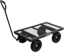 BILT HARD 10" Flat Free Tires Heavy Duty Garden Cart with 180° Rotating Handle and Removable Sides, 4 Cu.Ft 880 lbs Capacity Utility Steel Wagons for Outdoor, Yard by GreenHaven Gardens