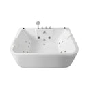 Nuvia 61-Inch 2-Person Acrylic Whirlpool Massage Bathtub With 16 Water Jets And LED Lights (SAK15780) by SAKSBY WHOLESALE