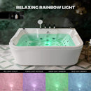 Nuvia 61-Inch 2-Person Acrylic Whirlpool Massage Bathtub With 16 Water Jets And LED Lights (SAK15780) by SAKSBY WHOLESALE