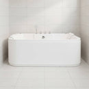 Nuvia 61-Inch 2-Person Acrylic Whirlpool Massage Bathtub With 16 Water Jets And LED Lights (SAK15780) by SAKSBY WHOLESALE
