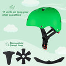 KAMUGO Kids Bike Helmet, Toddler Helmet for Ages 2-8 Boys Girls with Sports Protective Gear Set Knee Elbow Wrist Pads for Skateboard Cycling Scooter Rollerblading by TinyTreasures Baby Boutique