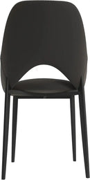 LeisureMod Amalfi Upholstered Fabric Dining Chair – Modern Side Chair with Iron Legs, Mid-Century Accent Chair for Dining Room or Kitchen by CozyNest Decor