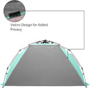 Oileus X-Large 4 Person Beach Tent Sun Shelter - Portable Sun Shade Instant Tent for Beach with Carrying Bag, Stakes, 6 Sand Pockets, Anti UV for Fishing Hiking Camping, Waterproof, Light Green by TinyTreasures Baby Boutique