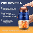 Baby Food Maker Mini Cute and Small Food Processor Puree Blender Grinder Chopper 300ml Cup Glass Bowl with 8 Blade Electric (Spaceman-Blue) by TinyTreasures Baby Boutique