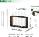 Ivolador Plant Propagation Station Terrariumin Wall Test Tube Vases Bud Tabletop Glass Wooden Stand with 5 Propagation Tubes for Propagating Hydroponic Plants Home Garden Wedding Decoration-Brown by GreenHaven Gardens