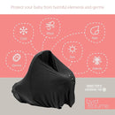 Byrd & Blume Maternity Nursing Cover Breathable Lightweight Breastfeeding Cover Wrap Shawl Scarf Poncho Full 360 (Black, One size) by TinyTreasures Baby Boutique