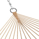 Lazy Daze Hammocks 10.5 FT Double 2 Person Caribbean Rope Hammock, Hand Woven Polyester Hammock with Spreader Bars, for Outside Outdoor Backyard Patio Poolside,450 LBS Capacity, Tan by GreenHaven Gardens