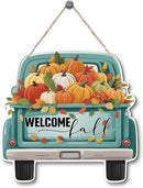 Welcome Fall Wood Hanging Truck Decoration, Autumn Wooden Signs, Rustic Thanksgiving Decoration, Home Interior And Exterior Decor, Autumn Harvest Thanksgiving Home Decor by CozyNest Decor