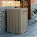 DRATO 48 Gallon Package Delivery Box, Large Lockable Storage Box, Double-Wall Resin Outdoor Package Delivery and Waterproof Deck Box for Porch, Patios by GreenHaven Gardens