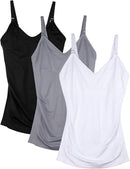 Womens Maternity Nursing Tank Cami for Breastfeeding with Adjustable Straps by TinyTreasures Baby Boutique