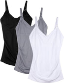 Womens Maternity Nursing Tank Cami for Breastfeeding with Adjustable Straps by TinyTreasures Baby Boutique