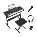 61-Key Electronic Keyboard Piano Starter Set with Stand Bench and Headphones by LJGDeals