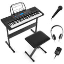 61-Key Electronic Keyboard Piano Starter Set with Stand Bench and Headphones by LJGDeals