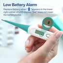 Boncare 10 Seconds Digital Thermometer for Adults and Kids - Accurate & Safe Rectal Thermometer for Baby with Fever Alarm, Oral Thermometer (Clear Blue) by TinyTreasures Baby Boutique