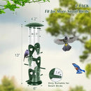 FEED GARDEN Metal Tube Bird Feeders for Outdoors Hanging, 6-Port Bird Feeder for Outside, Finch Feeders for Outside, Squirrel Proof Bird Feeders with Heavy Duty Metal Lid, Chew-Proof by CozyNest Decor