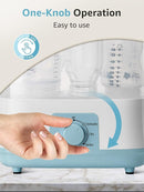 GROWNSY Adjustable 3 in 1 Large Bottle Sterilizer and Dryer, Electric Steam Baby Bottle Sterilizer, Bottle Sanitizer for Baby Bottles & Pacifiers, Breast Pump Parts Blue by TinyTreasures Baby Boutique