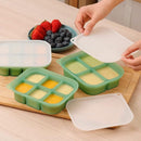 haakaa Silicone Baby Food Tray - Breastmilk Homemade Baby Food Mold - Baby Fresh Food Freezer Tray - Ice Cube Tray - - 4m+ Baby Toddler Kid - Pea Green by TinyTreasures Baby Boutique