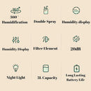 Humidifier for Bedroom, 3L Cool Mist Humidifiers with 25dB Quiet Air Humidifier with Night Light Waterless Auto Shut-Off for Home Baby Office Travel by TinyTreasures Baby Boutique