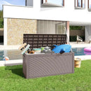 100 Gallon Outdoor Storage Box – Waterproof Deck Box for Garden & Patio,Light Brown by GreenHaven Gardens