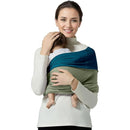 Baby Wrap Carrier, Lightweight Baby Wearing Wraps for Newborn and Infant, Soft Swaddle Holder Carrier, Cozy Baby Sling 7-35 lbs Blue+Green by TinyTreasures Baby Boutique