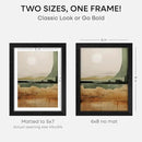 Homeforia 8x6 Black Wood Frame, High End Oak 6x8 Black Wooden Picture Frames with Mat 5x7 Art, 6 x 8 Frame Matted to 5 by 7 inch Photo, 6x8 Wall or Tabletop Frames, Tempered Glass, Wall Kit, Set of 1 by CozyNest Decor