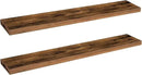 HOOBRO Floating Shelves for Wall, Wall Mounted Shelf Set of 2, 47.2" Hanging Shelf with Invisible Brackets, for Wall Bathroom, Bedroom, Toilet, Kitchen, Living Room, Office, Rustic Brown BF120BJP201 by CozyNest Decor