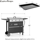 Captiva Designs 27 in Flat Top Griddle Grill with Ceramic Coated Cast Iron Pan, 3-Burner Propane Gas Griddle Grill, 33,000 BTU Output Flattop Grills for Outdoor Barbecue, Cooking and Party by GreenHaven Gardens