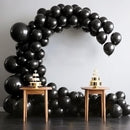 140pcs Metallic Black Round Balloons Different Sizes 18 12 10 5 Inch Latex Balloons for Arch Decoration Party Balloon Kit for Graduation Birthday Party Wedding Balloon Baby Shower Decoration by TinyTreasures Baby Boutique