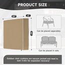 PNP FKJP 2 Pack Outdoor Chair Cushion 20" X 20" X 4", Waterproof Outdoor Seat Cushions with Non-Skid Ties, Khaki (Cushion + Cover) by GreenHaven Gardens