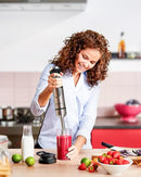 Immersion Blender Handheld,700W Hand Mixer Infinitely Variable Speeds,Multi-function Stainless Steel Stick Electric Kitchen Smoothie Blender with Detachable Whisk, Milk Frother,for Soup Puree by TinyTreasures Baby Boutique