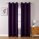 ChrisDowa Grommet Blackout Curtains for Bedroom and Living Room - 2 Panels Set Thermal Insulated Room Darkening Curtains (Royal Purple, 42W x 84L) by CozyNest Decor